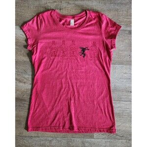 Fireball Whiskey Red Logo Graphic Womens T Shirt Size Large